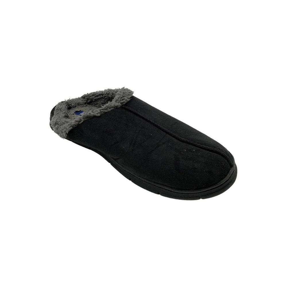 Wembley Men's Memory Foam Microsuede Slippers Black - Medium
